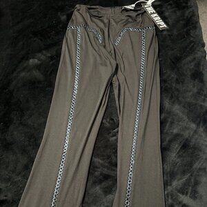 The Kript Black flare lace cut pants